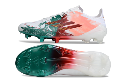 Unisex Adidas F50 Elite FG Football Boots - White/Green/Red