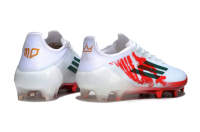 Unisex Adidas F50 Elite FG Football Boots - White/Green/Red