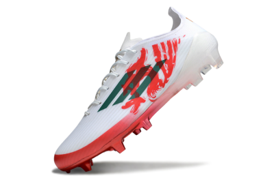 Unisex Adidas F50 Elite FG Football Boots - White/Green/Red