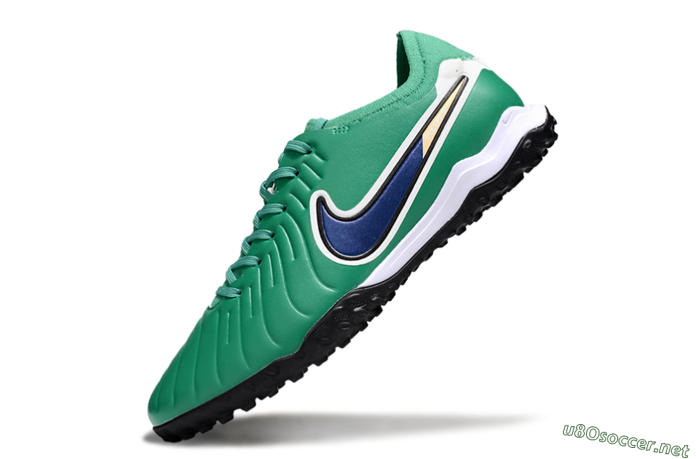 Men's Nike Tiempo Legend 10 Pro TF Football Shoes - Green/Blue/White 5