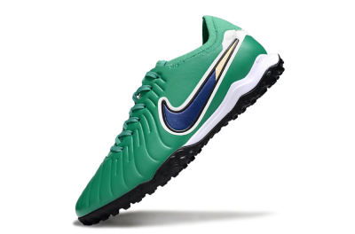 Men's Nike Tiempo Legend 10 Pro TF Football Shoes - Green/Blue/White