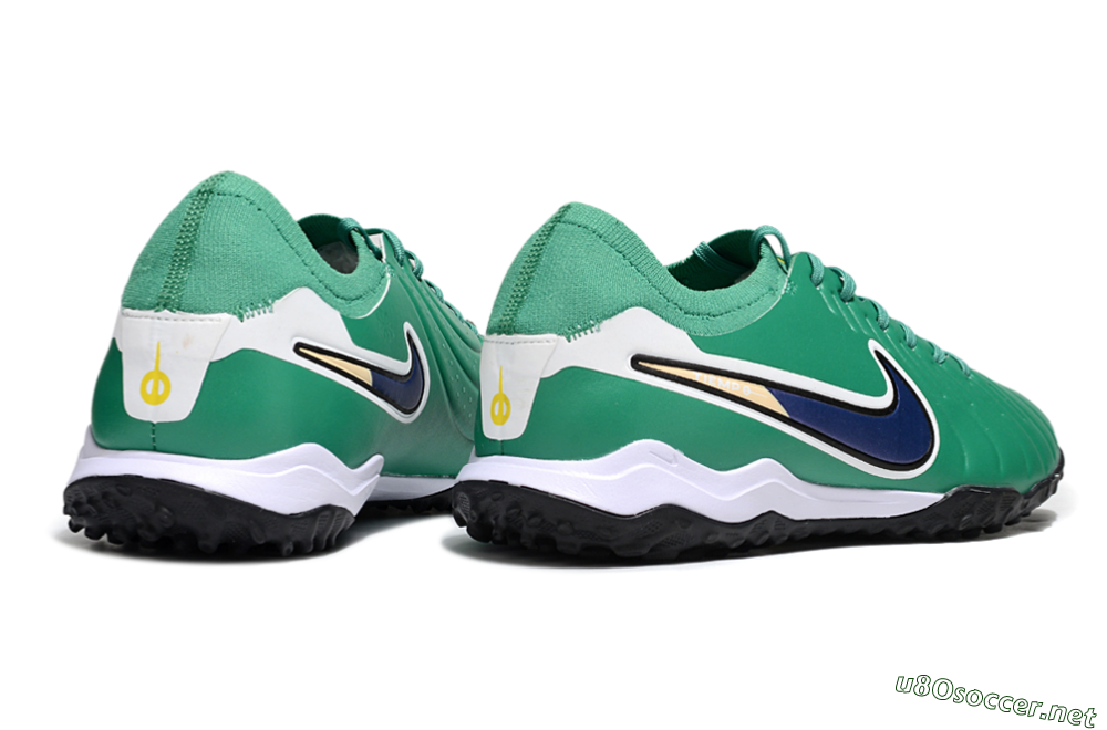 Men's Nike Tiempo Legend 10 Pro TF Football Shoes - Green/Blue/White 6