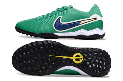 Men's Nike Tiempo Legend 10 Pro TF Football Shoes - Green/Blue/White