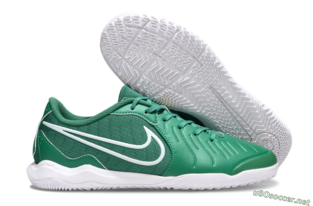 Men's Nike Tiempo Legend 10 Academy IC Football Shoes - Green/White 2