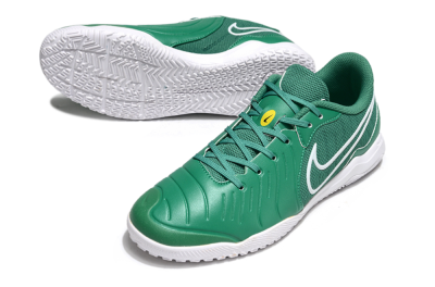 Men's Nike Tiempo Legend 10 Academy IC Football Shoes - Green/White
