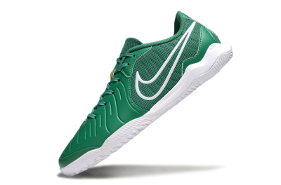 Men's Nike Tiempo Legend 10 Academy IC Football Shoes - Green/White