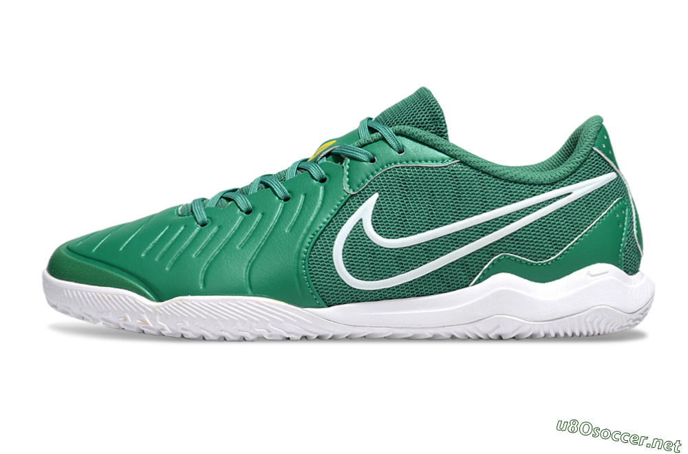 Men's Nike Tiempo Legend 10 Academy IC Football Shoes - Green/White 0