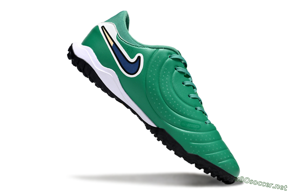 Men's Nike Tiempo Legend 10 Academy TF Football Shoes - Green/Blue/White 4