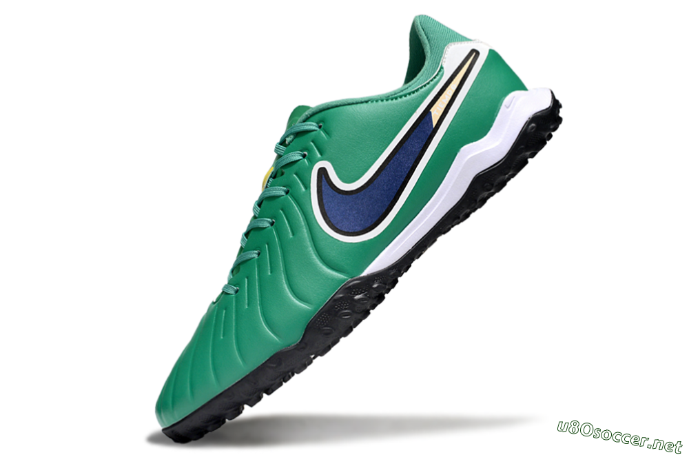 Men's Nike Tiempo Legend 10 Academy TF Football Shoes - Green/Blue/White 5