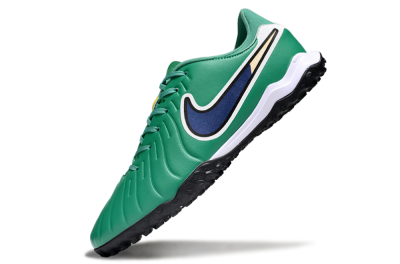 Men's Nike Tiempo Legend 10 Academy TF Football Shoes - Green/Blue/White