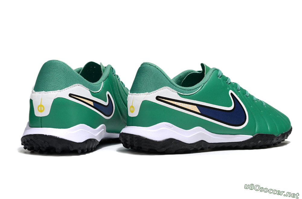 Men's Nike Tiempo Legend 10 Academy TF Football Shoes - Green/Blue/White 6