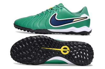 Men's Nike Tiempo Legend 10 Academy TF Football Shoes - Green/Blue/White