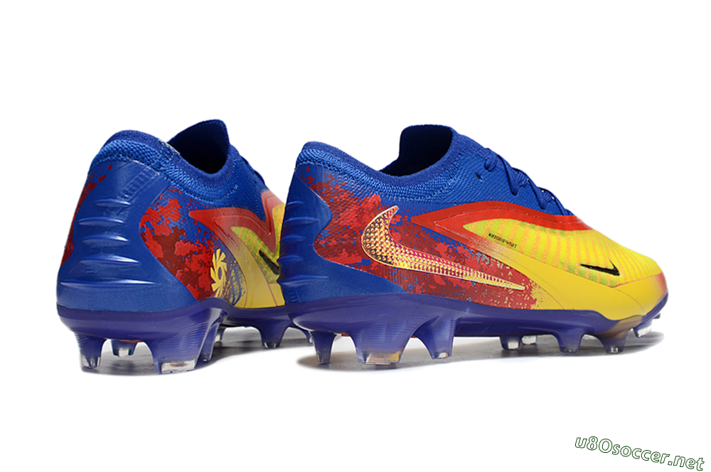 Men's Nike Phantom 6 Elite Low FG Football Boots - Yellow/Red/Blue/Gold 6