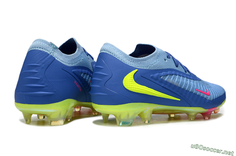 Men's Nike Phantom 6 Elite Low FG Football Boots - Blue/Pink/Yellow 6