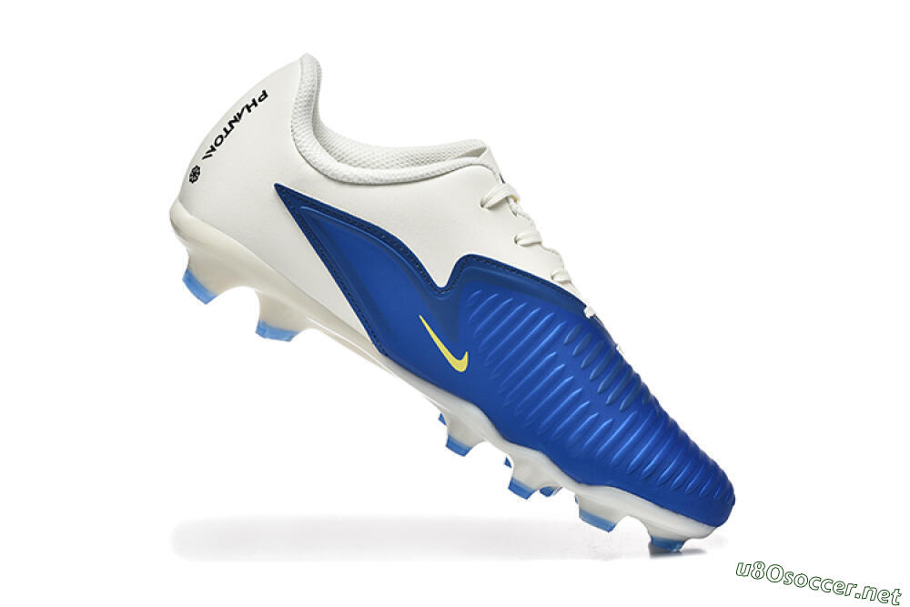 Men's Nike Phantom 6 Elite Low FG Football Boots - Blue/White/Black 7
