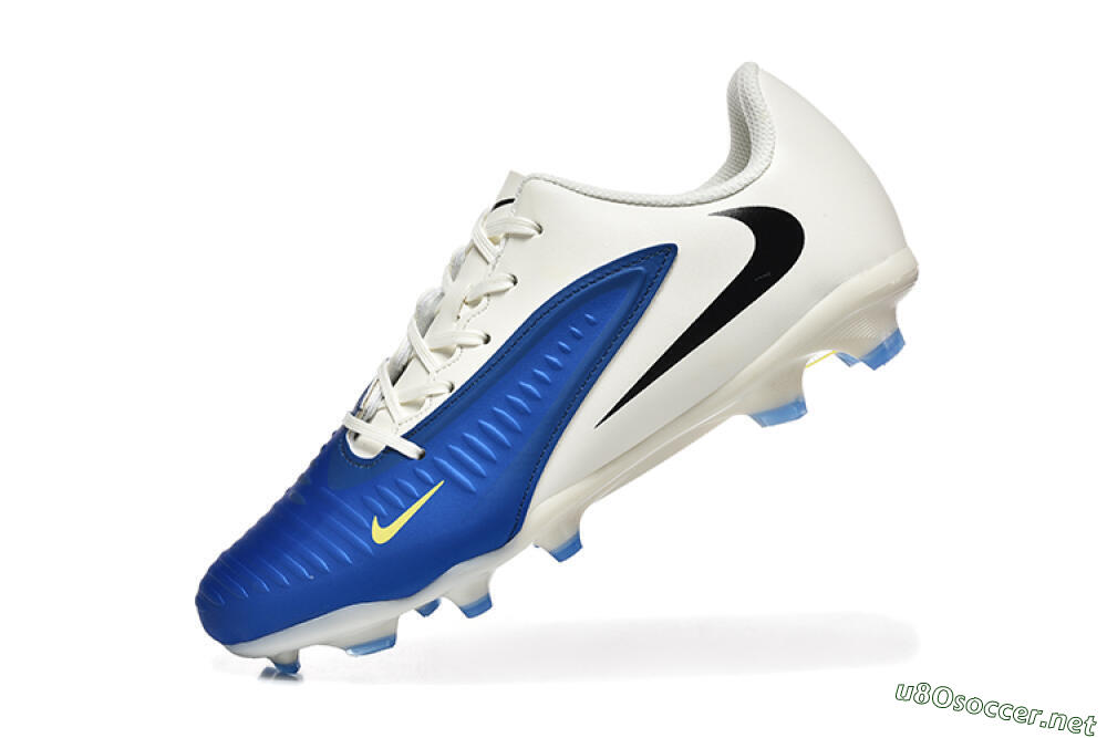 Men's Nike Phantom 6 Elite Low FG Football Boots - Blue/White/Black 8