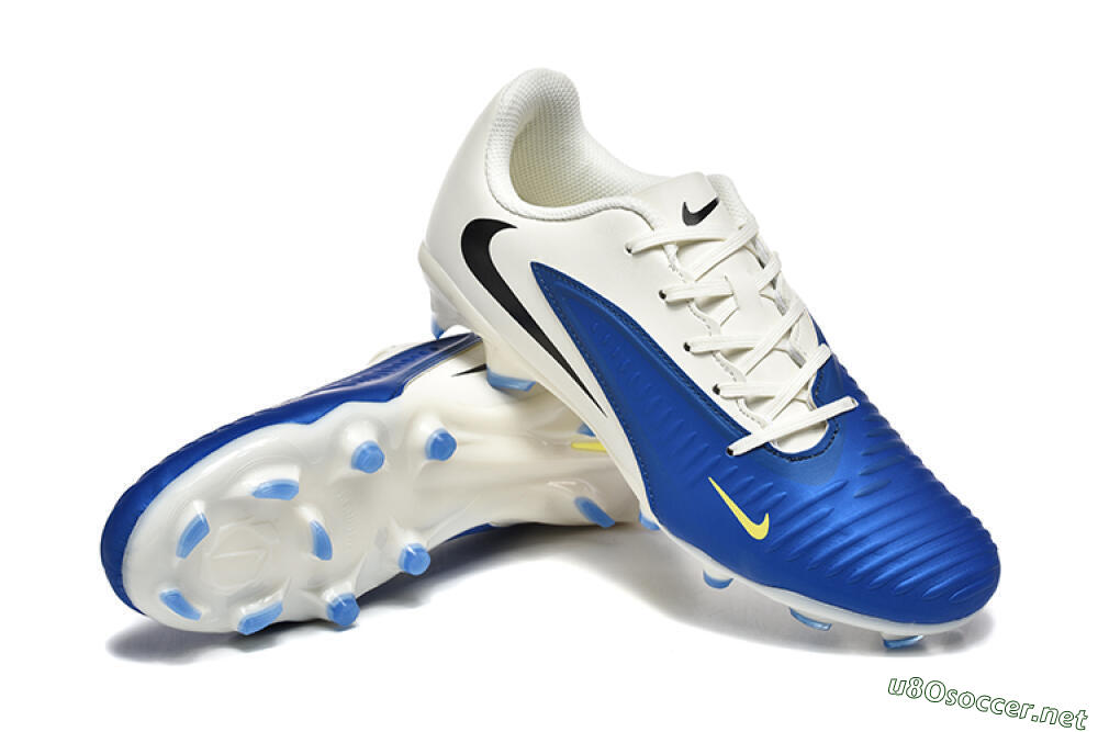 Men's Nike Phantom 6 Elite Low FG Football Boots - Blue/White/Black 4