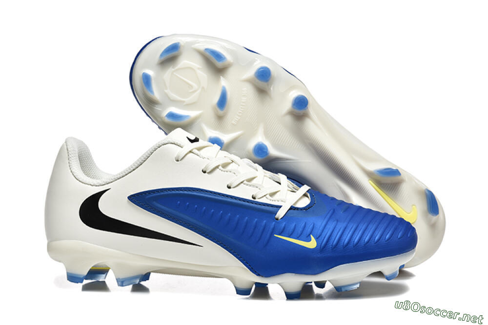 Men's Nike Phantom 6 Elite Low FG Football Boots - Blue/White/Black 2