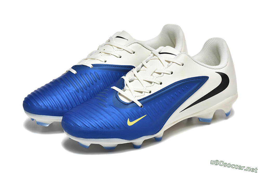 Men's Nike Phantom 6 Elite Low FG Football Boots - Blue/White/Black 5