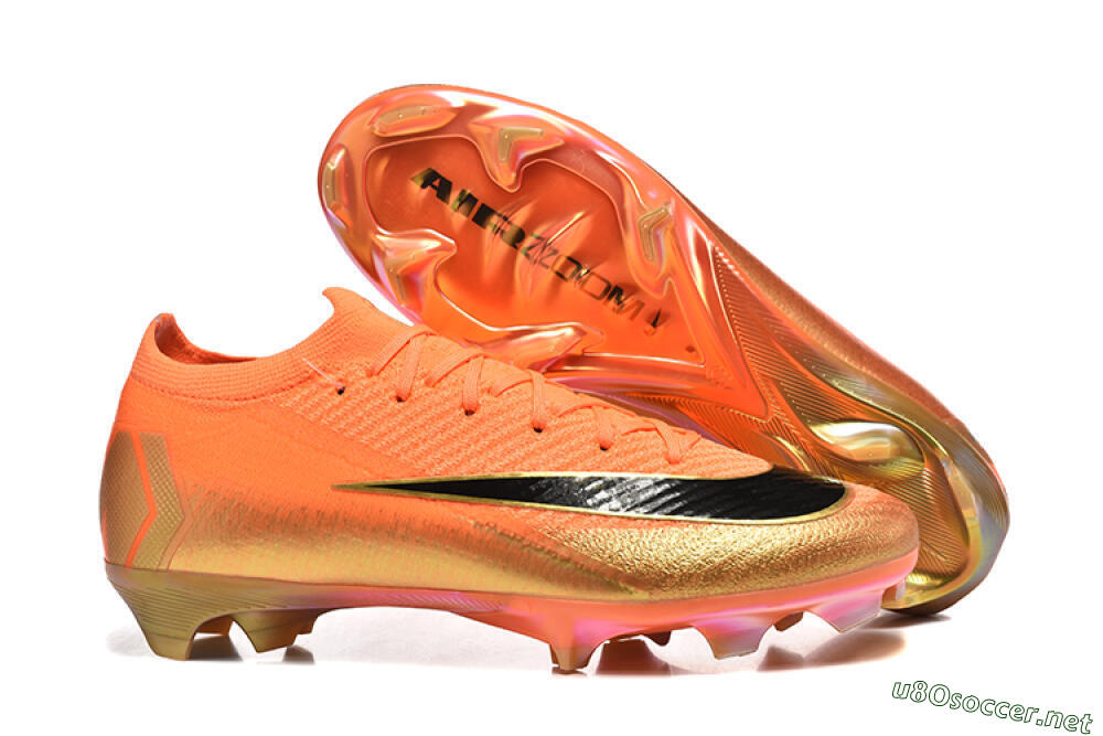 Men's Nike Air Zoom Mercurial Vapor 16 Elite FG Football Boots - Red/Black/Gold 2