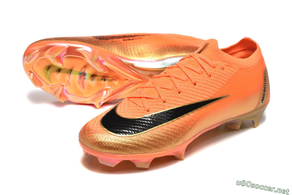 Men's Nike Air Zoom Mercurial Vapor 16 Elite FG Football Boots - Red/Black/Gold 3