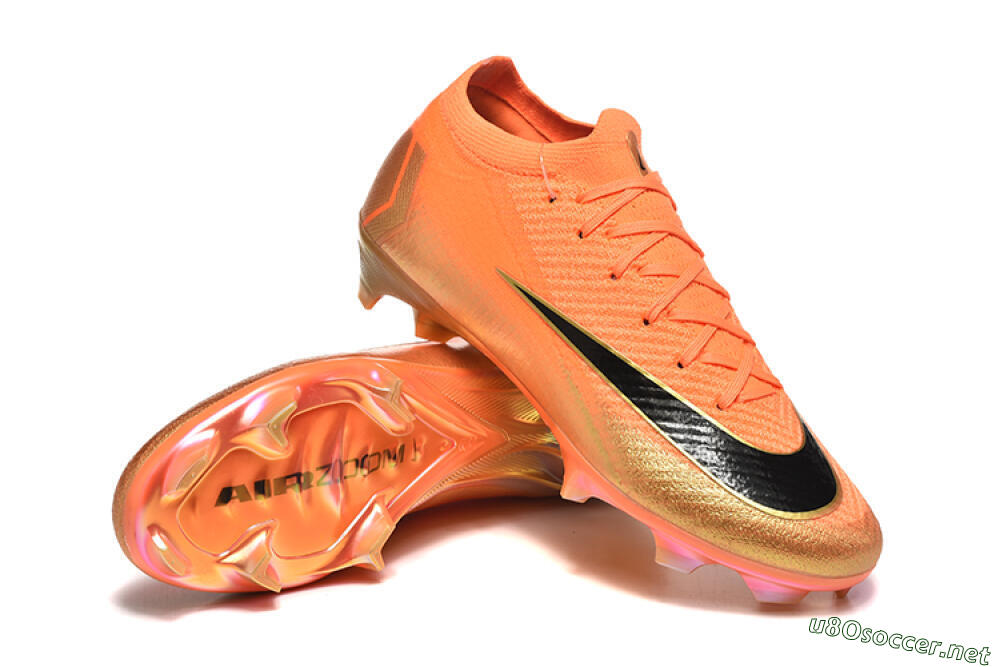 Men's Nike Air Zoom Mercurial Vapor 16 Elite FG Football Boots - Red/Black/Gold 4
