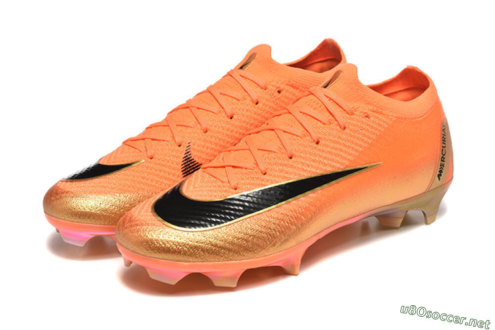 Men's Nike Air Zoom Mercurial Vapor 16 Elite FG Football Boots - Red/Black/Gold 5