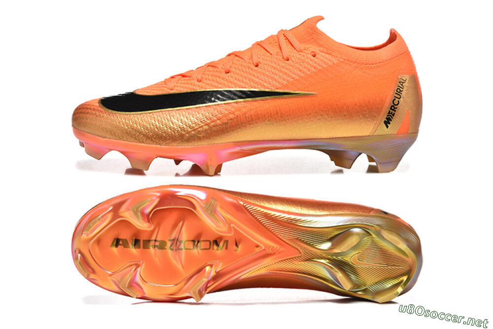 Men's Nike Air Zoom Mercurial Vapor 16 Elite FG Football Boots - Red/Black/Gold 1