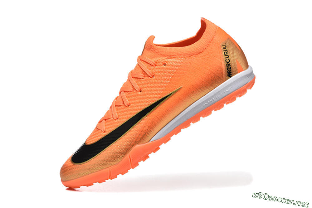 Men's Nike Air Zoom Mercurial Vapor 16 Elite TF Football Shoes - Red/Black/Gold 8