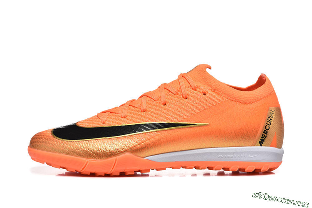 Men's Nike Air Zoom Mercurial Vapor 16 Elite TF Football Shoes - Red/Black/Gold 0