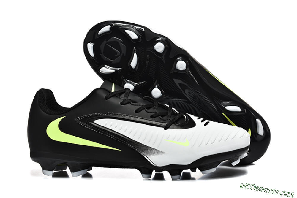Men's Nike Phantom 6 Elite Low FG Football Boots - White/Black/Yellow 2