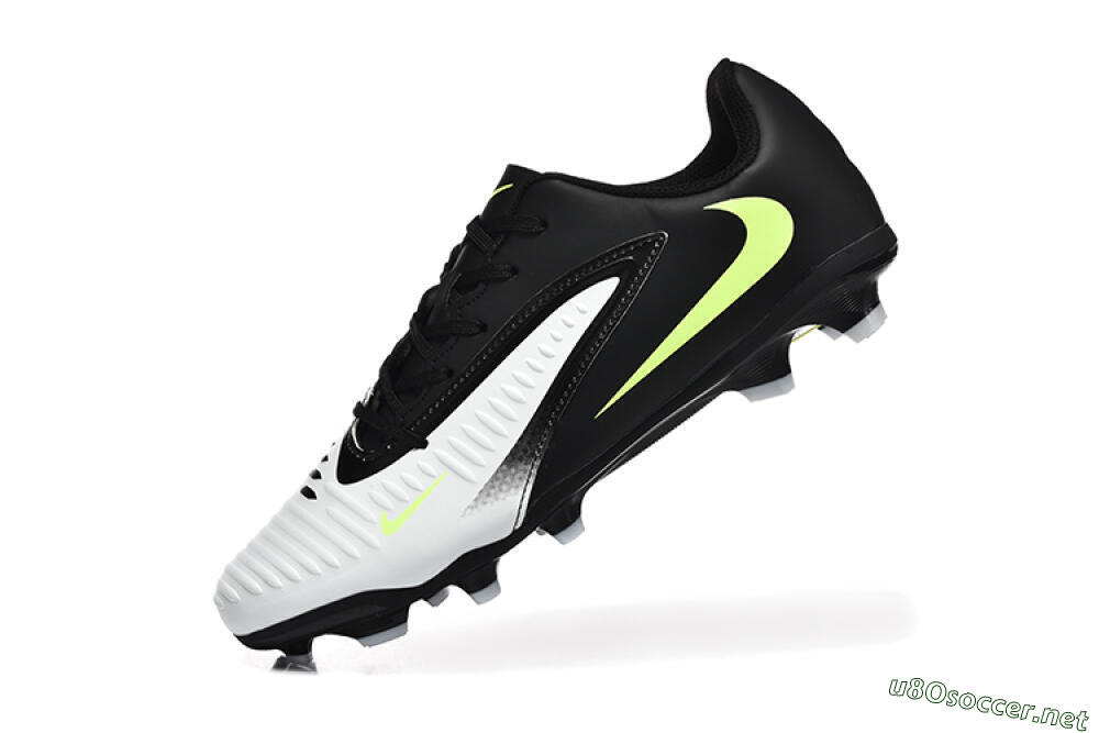 Men's Nike Phantom 6 Elite Low FG Football Boots - White/Black/Yellow 8