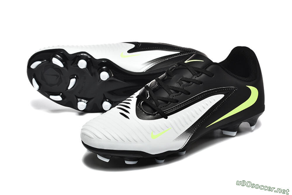 Men's Nike Phantom 6 Elite Low FG Football Boots - White/Black/Yellow 3
