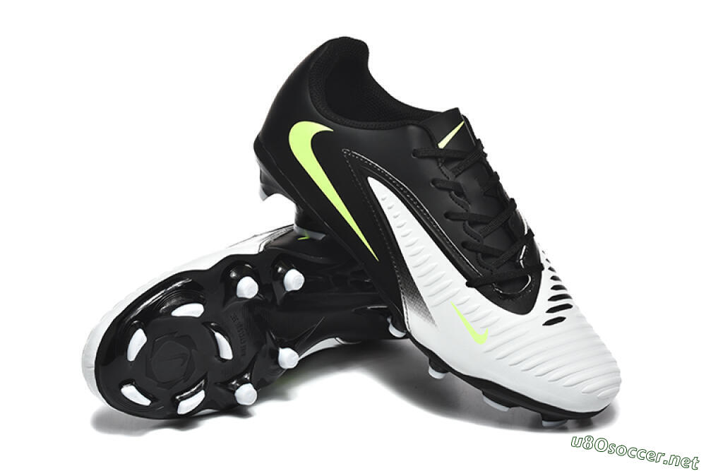 Men's Nike Phantom 6 Elite Low FG Football Boots - White/Black/Yellow 4