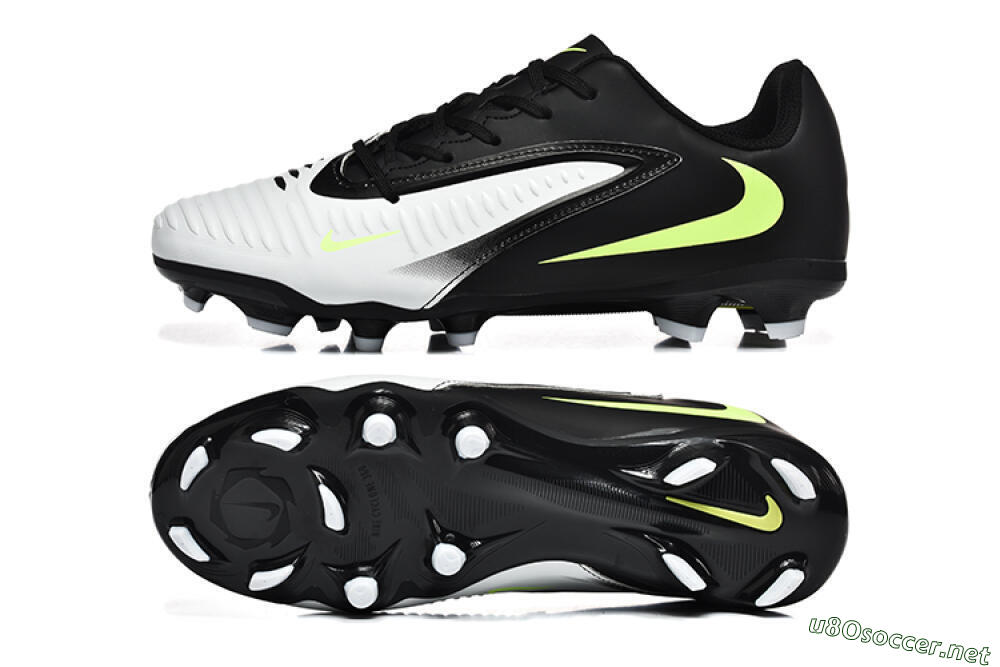 Men's Nike Phantom 6 Elite Low FG Football Boots - White/Black/Yellow 1