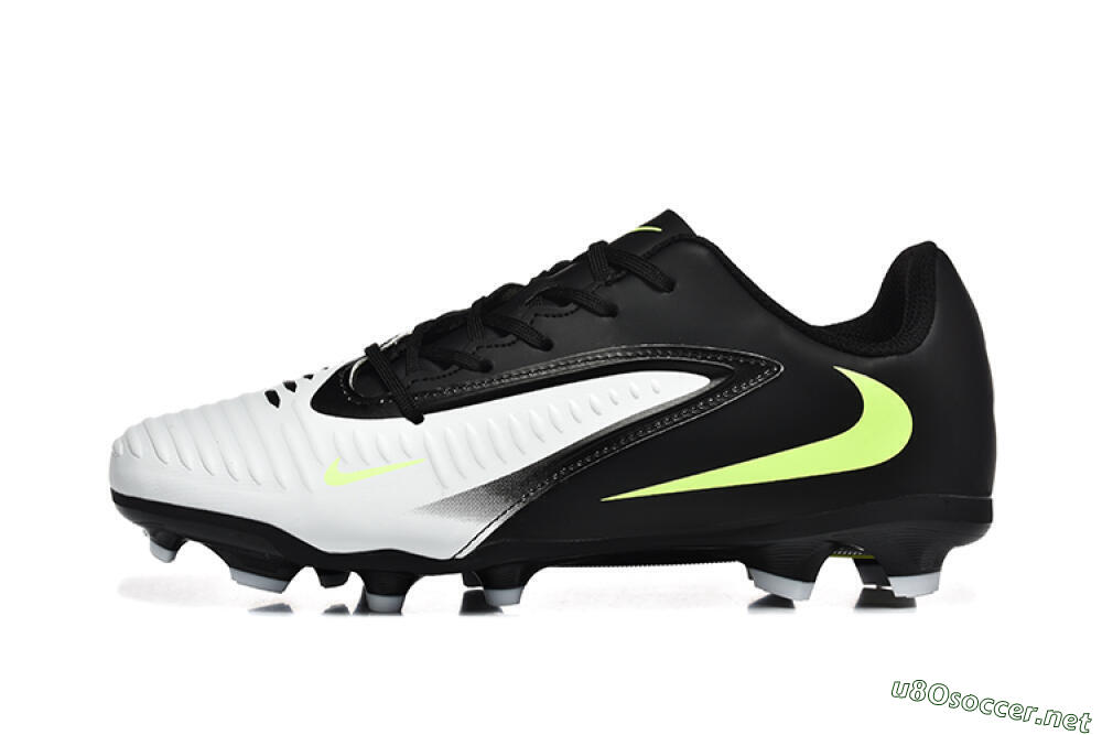 Men's Nike Phantom 6 Elite Low FG Football Boots - White/Black/Yellow 0