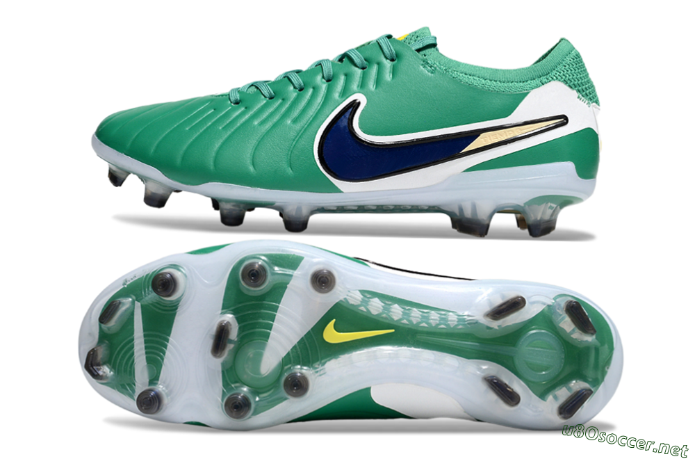 Men's Nike Tiempo Legend 10 Elite FG Football Boots - Green/Blue/Yellow 1