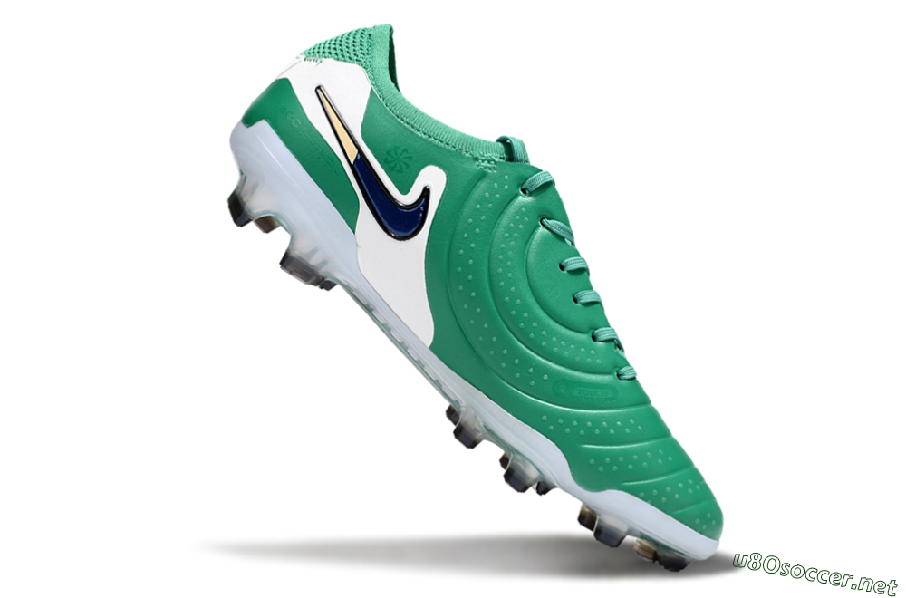 Men's Nike Tiempo Legend 10 Elite FG Football Boots - Green/Blue/Yellow 4