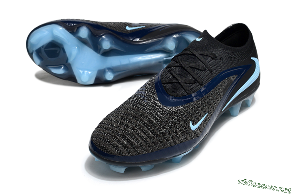 Unisex Nike Phantom 6 Elite Low FG Football Boots - Black/Blue/Jade 3