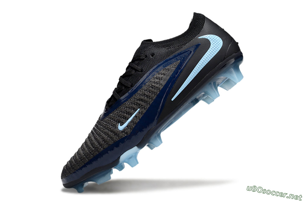 Unisex Nike Phantom 6 Elite Low FG Football Boots - Black/Blue/Jade 5