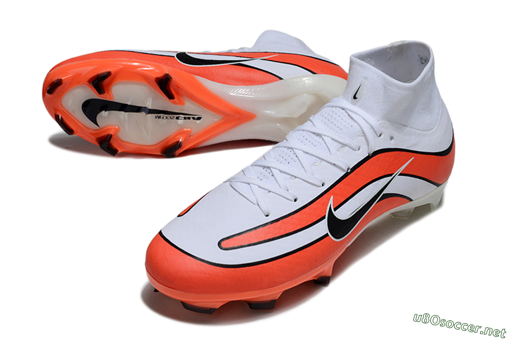 Men's Nike Air Zoom Mercurial Superfly 10 Elite R9 1998 FG Football Boots - White/Red/Black 3