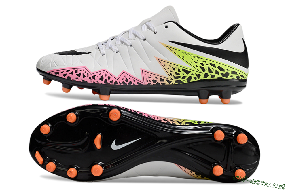 Men's Nike Hypervenom Phantom II RGN FG Football Boots - White/Pink/Yellow/Black 1