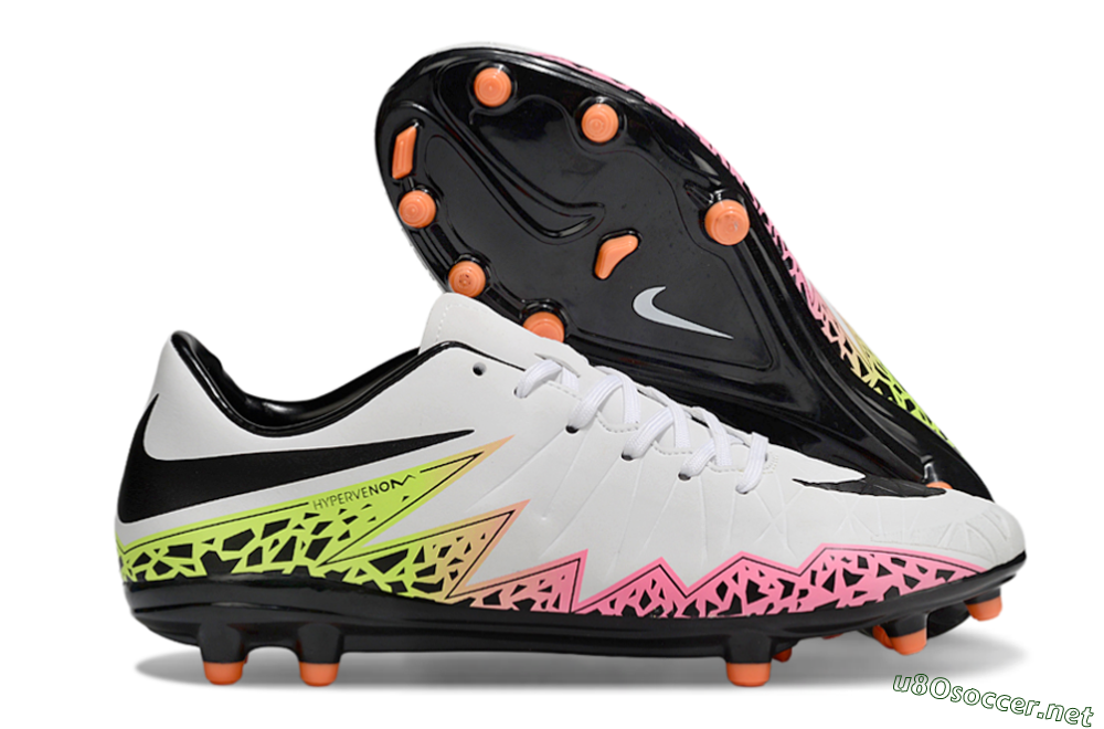 Men's Nike Hypervenom Phantom II RGN FG Football Boots - White/Pink/Yellow/Black 2