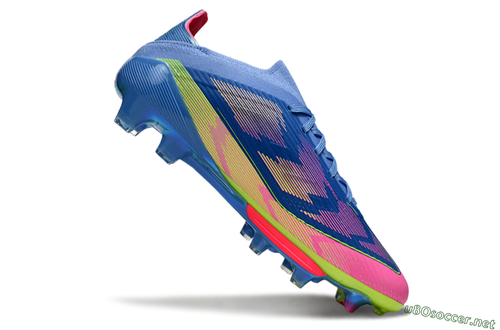 Unisex Adidas F50+ Lightstrike Pro FG Football Boots - Blue/Pink/Yellow 5