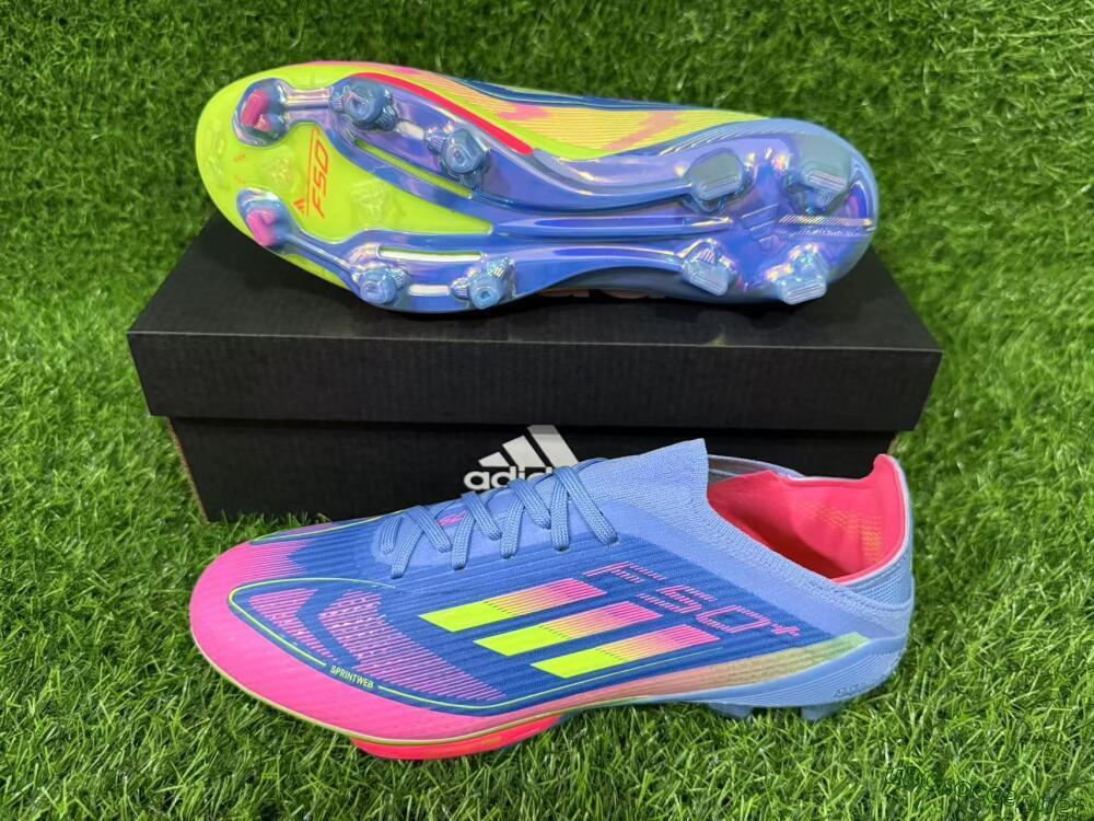 Unisex Adidas F50+ Lightstrike Pro FG Football Boots - Blue/Pink/Yellow