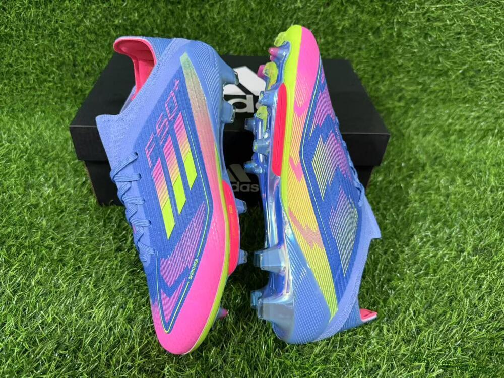 Unisex Adidas F50+ Lightstrike Pro FG Football Boots - Blue/Pink/Yellow
