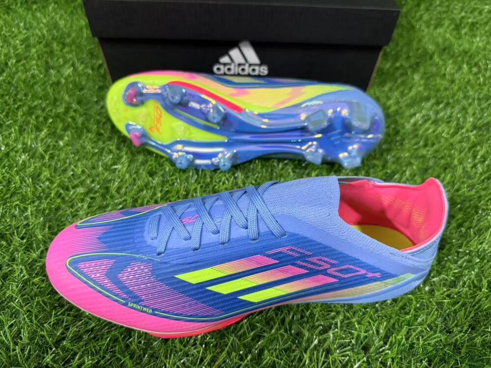 Unisex Adidas F50+ Lightstrike Pro FG Football Boots - Blue/Pink/Yellow