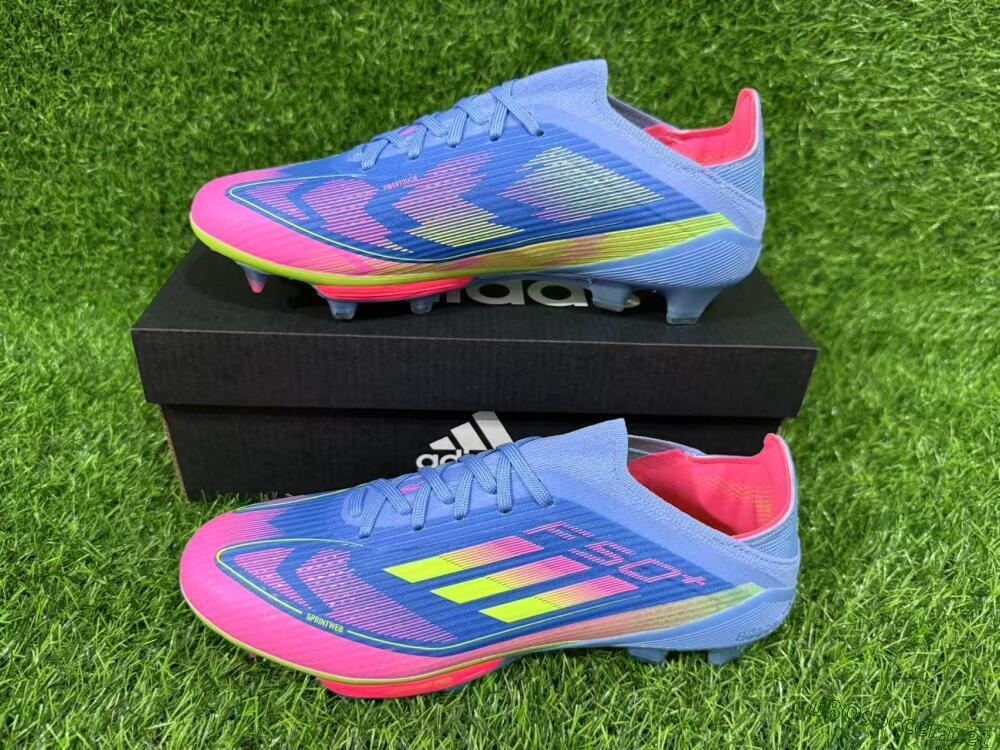 Unisex Adidas F50+ Lightstrike Pro FG Football Boots - Blue/Pink/Yellow