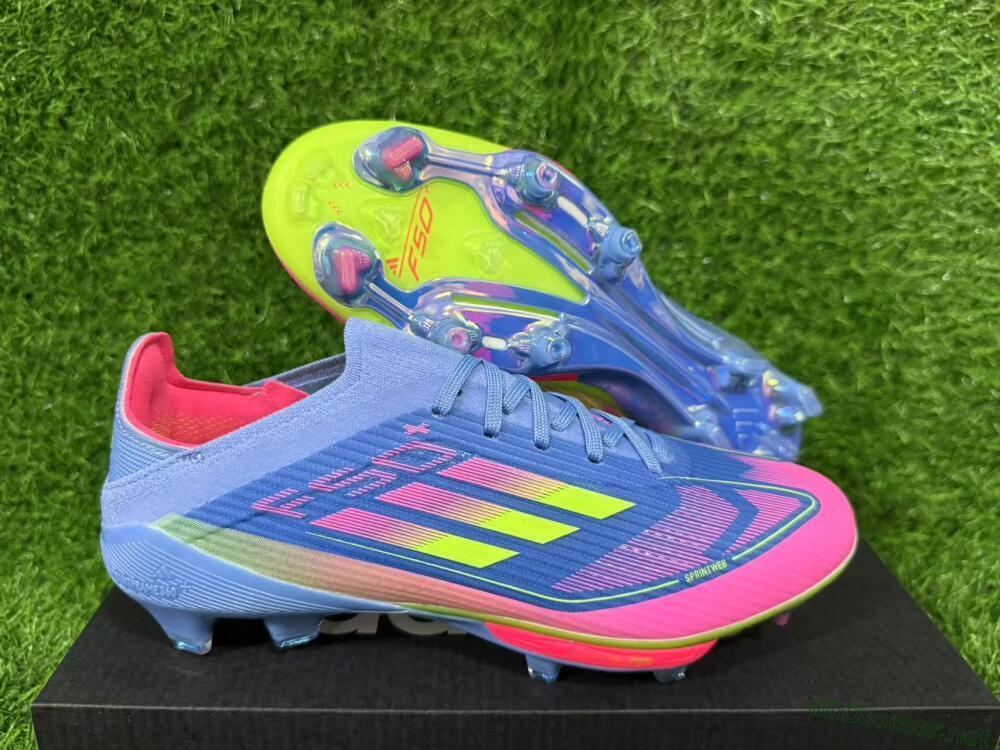 Unisex Adidas F50+ Lightstrike Pro FG Football Boots - Blue/Pink/Yellow