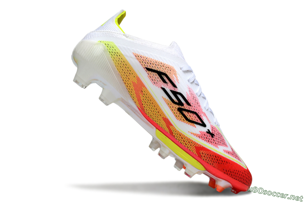 Unisex Adidas F50+ Lightstrike Pro FG Football Boots - White/Red/Black 5